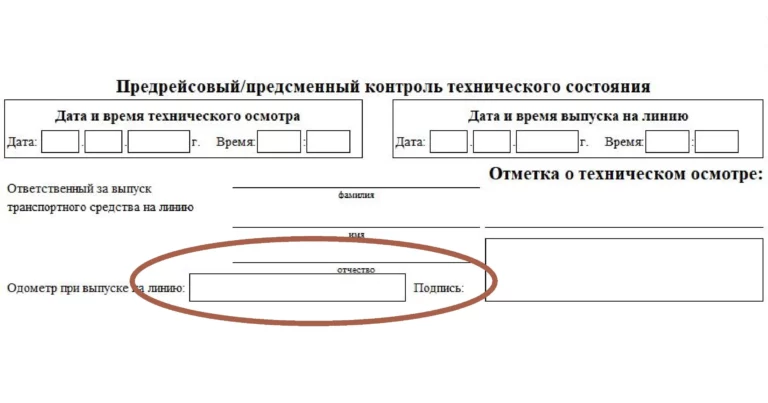 Подпись ответственного за техническое состояние