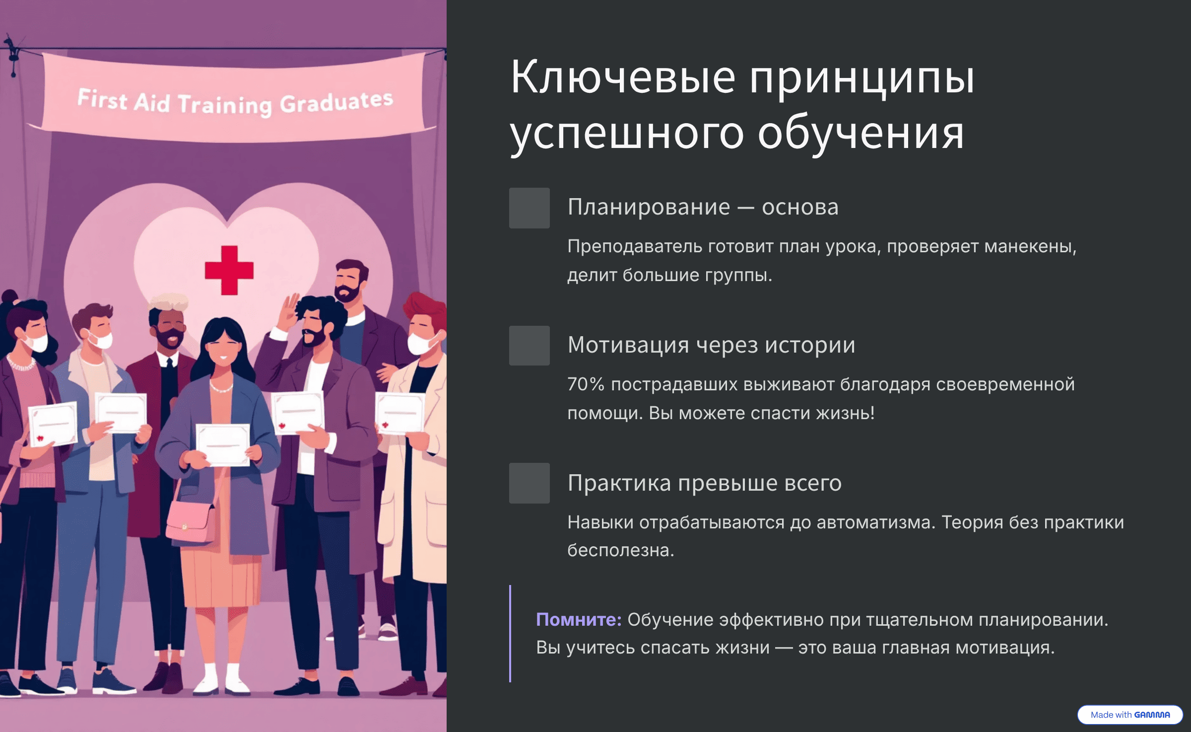 Ключевые принципы успешного обучения Ключевые принципы успешного обучения