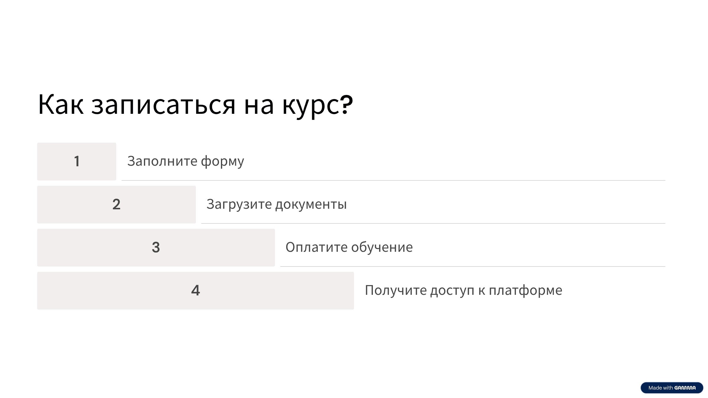 Как записаться на курс