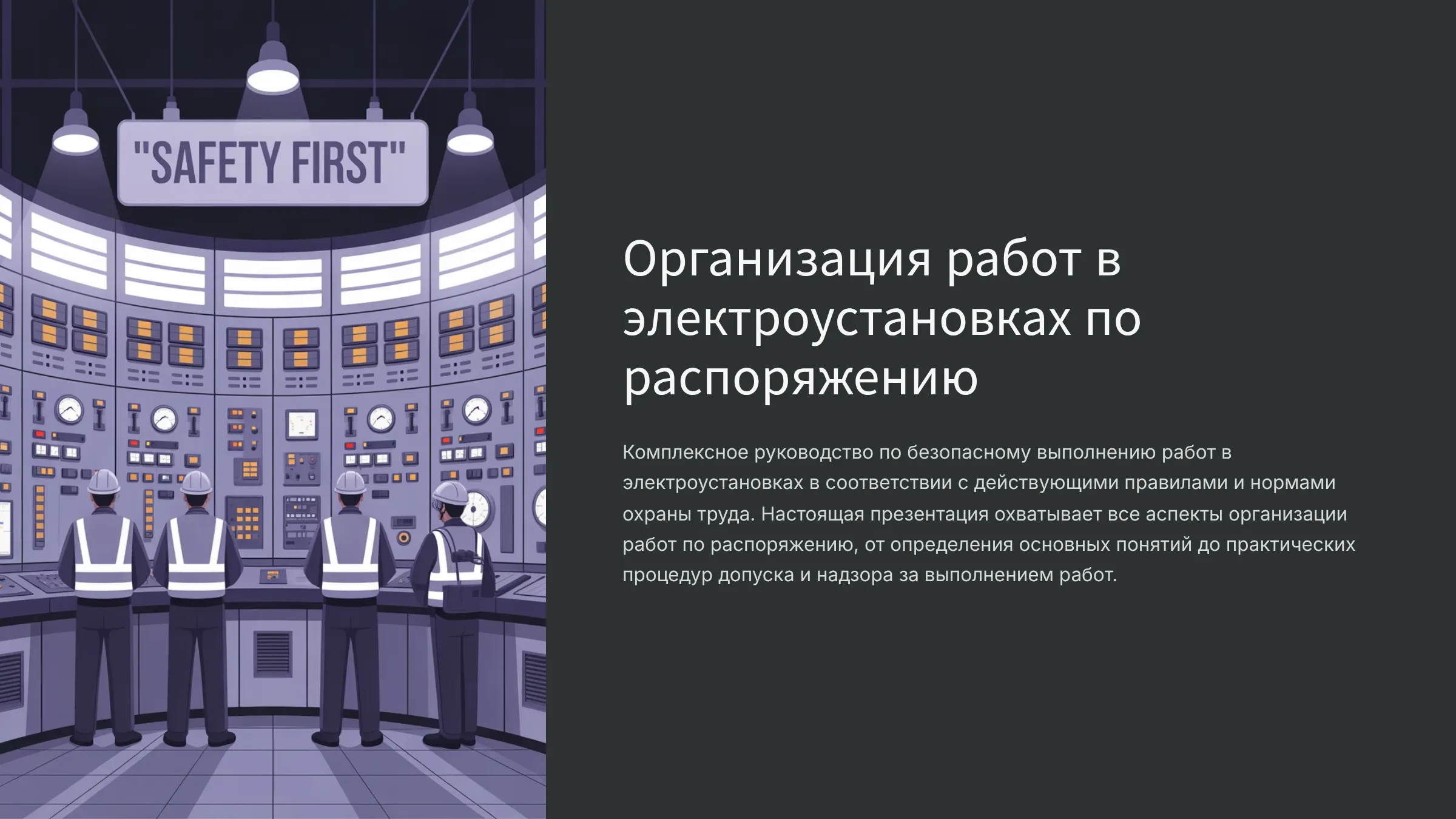 Организация работ в электроустановках по распоряжению