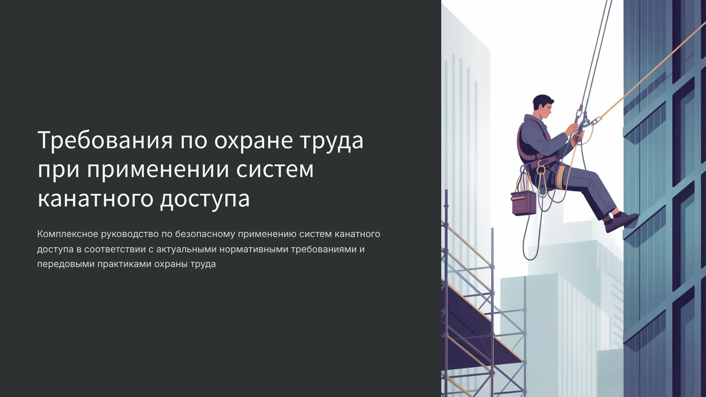 Требования по охране труда при применении систем канатного доступа